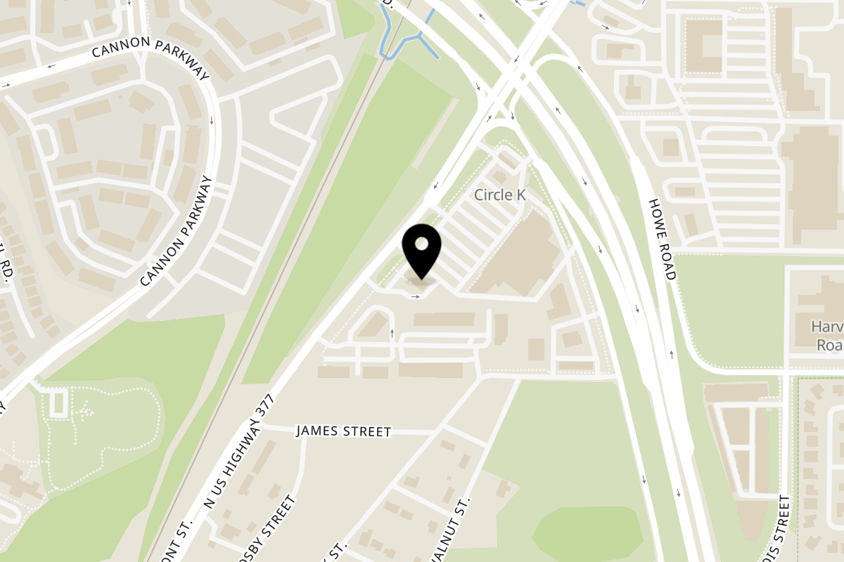 Map showing the location of Elite India - Restaurant and Bar on 1106 N US Hwy 377 in Roanoke
